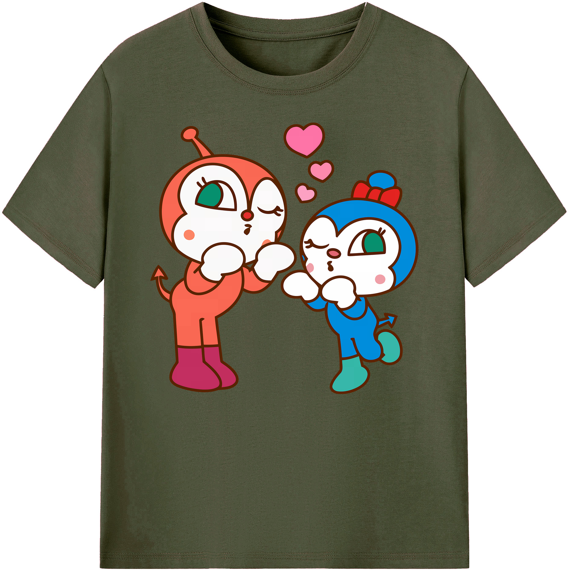 （画像用） アンパンマン Anpanman 綿100％ メンズ半袖Tシャツ｜肌触りやわらか＆通気性